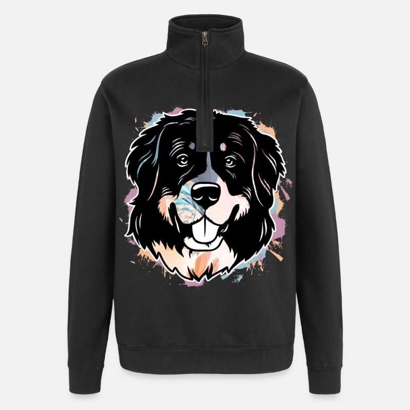 Bouvier bernois - Sweat à zip 1/4 - noir