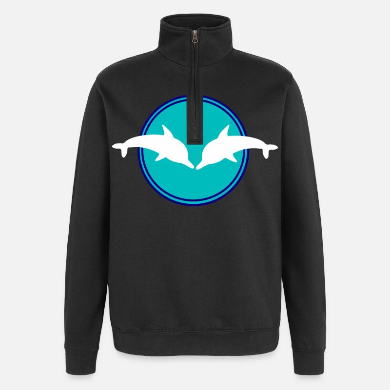 Delfin Delphine - Quarter-Zip-Sweatshirt - Schwarz