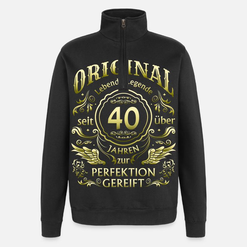 40 ans de maturation - Sweat à zip 1/4 - noir