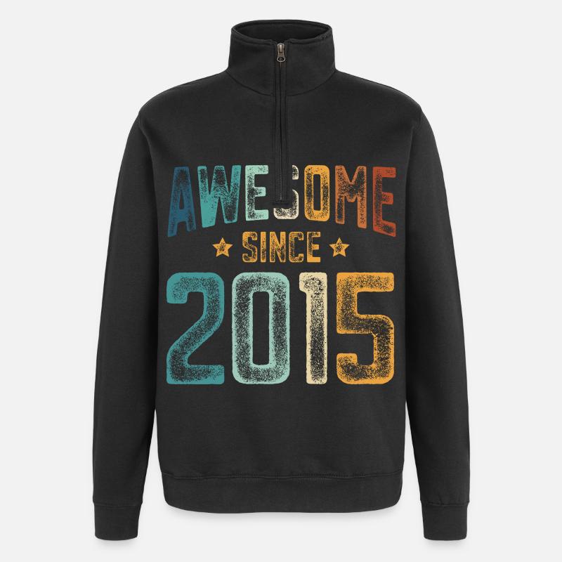 2015 Naissance Année de naissance - Sweat à zip 1/4 - noir