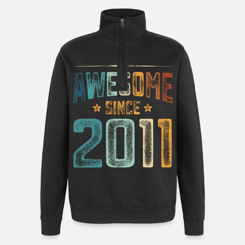 2011 Naissance Année de naissance - Sweat à zip 1/4 - noir