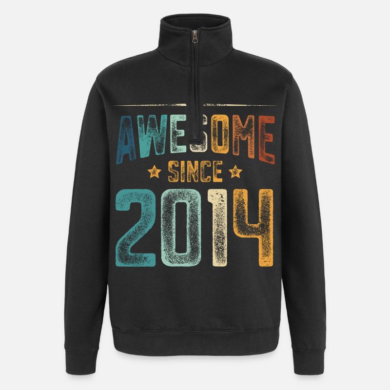 2014 Naissance Année de naissance - Sweat à zip 1/4 - noir