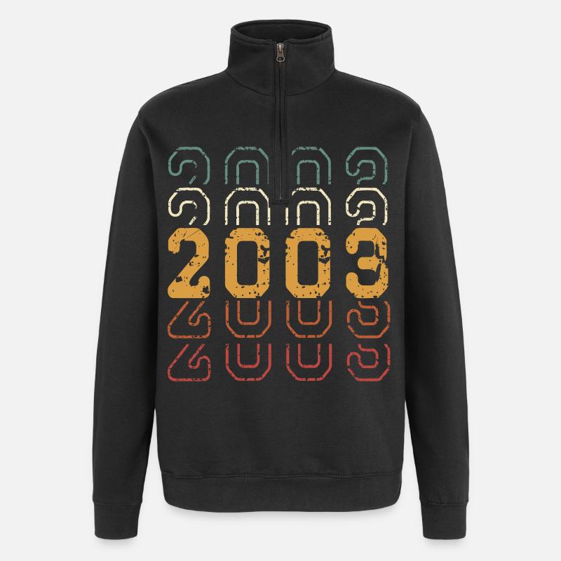 2003 - Quarter-Zip-Sweatshirt - Schwarz