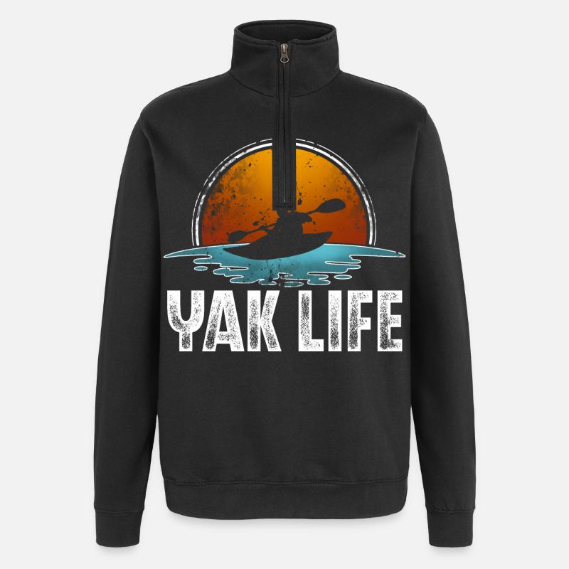 Kayak Kayaking - Sweat à zip 1/4 - noir