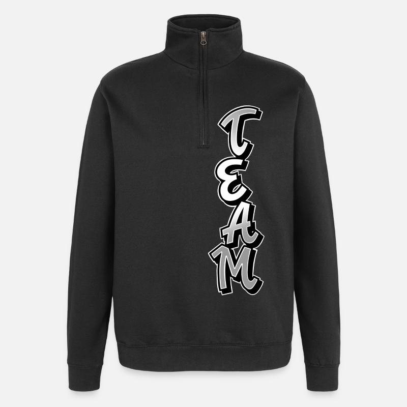 Équipe - Sweat à zip 1/4 - noir