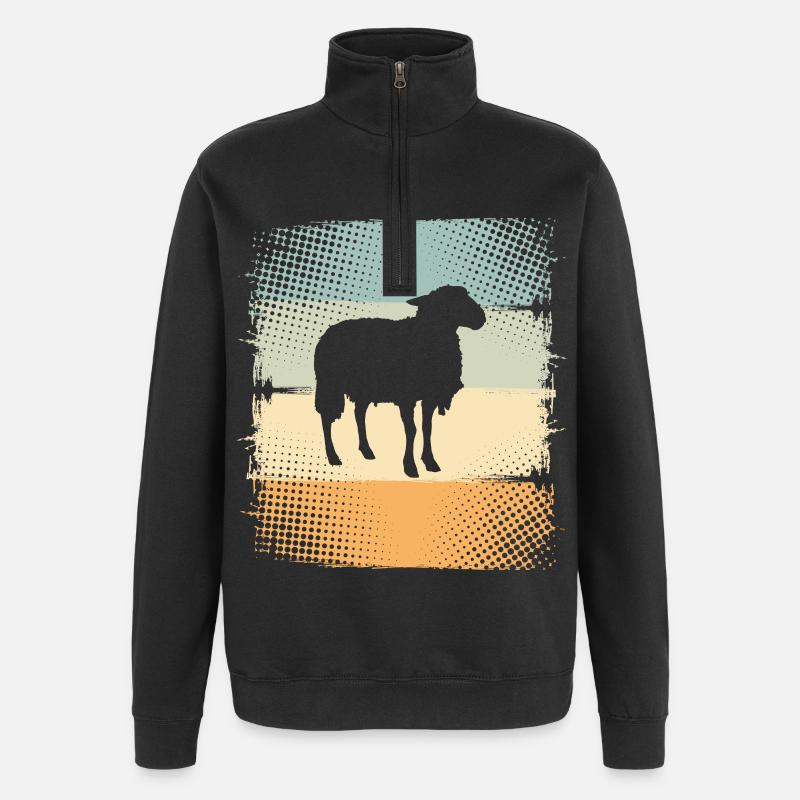 Mouton - Sweat à zip 1/4 - noir