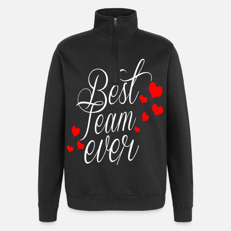 BEST TEAM EVER - Quarter-Zip Sweatshirt - black