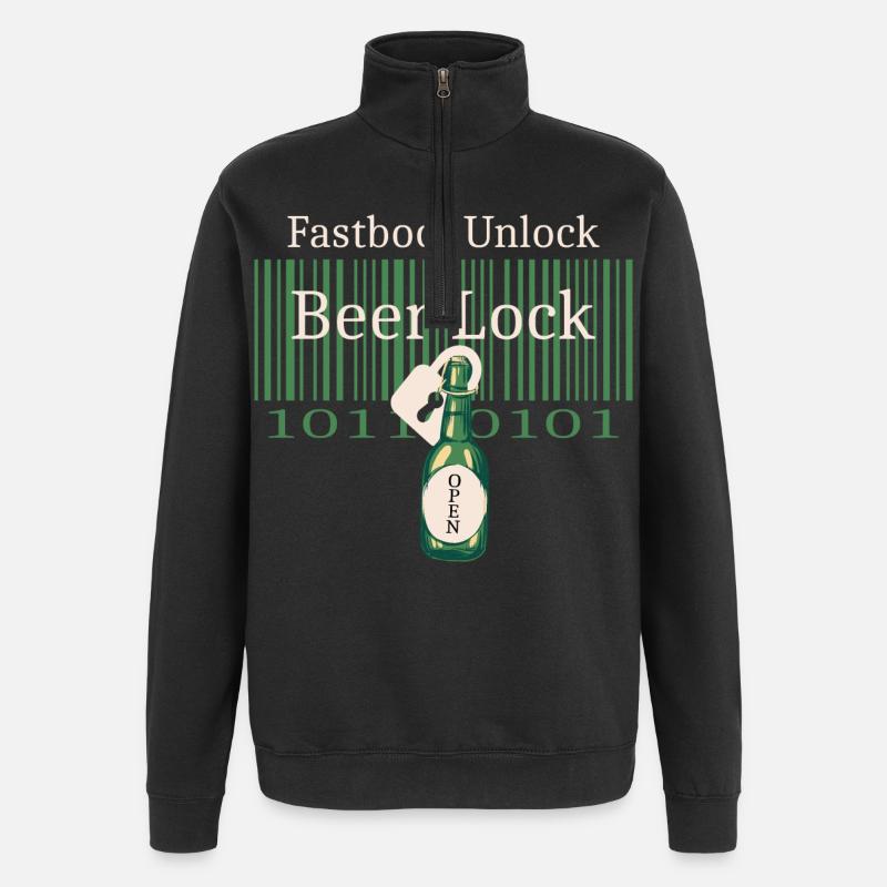 Hacker Beer Castle - Sweat à zip 1/4 - noir