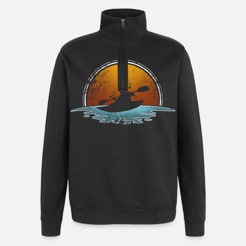Kajak - Quarter-Zip-Sweatshirt - Schwarz