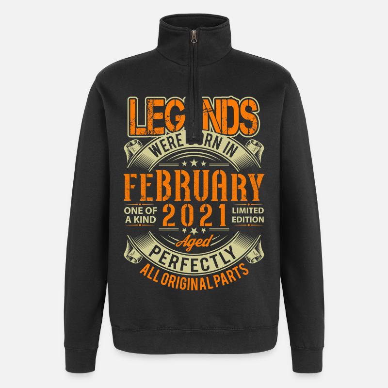 Légende d’anniversaire de février 2021 - Sweat à zip 1/4 - noir