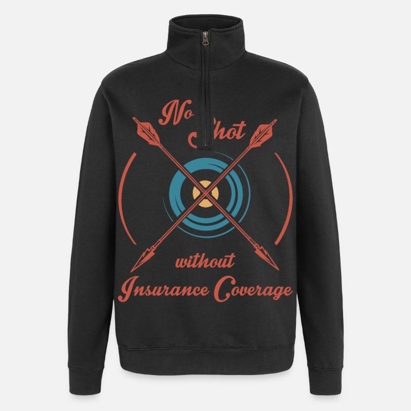 Bogenschütze - Quarter-Zip-Sweatshirt - Schwarz