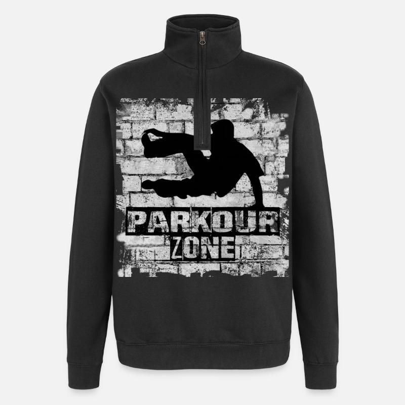 Parkour - Sweat à zip 1/4 - noir