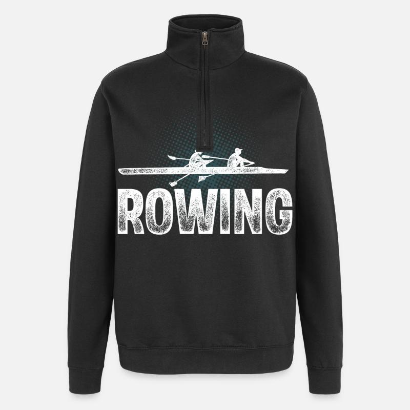 Rowing Rower Rowing Boat - Quarter-Zip Sweatshirt - black