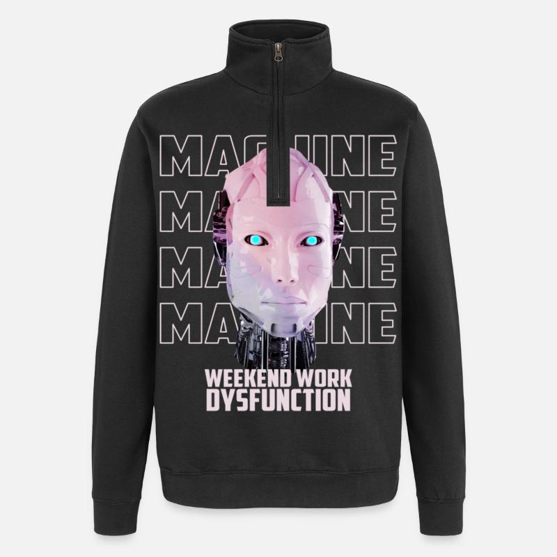 Machine Man - Quarter-Zip Sweatshirt - black