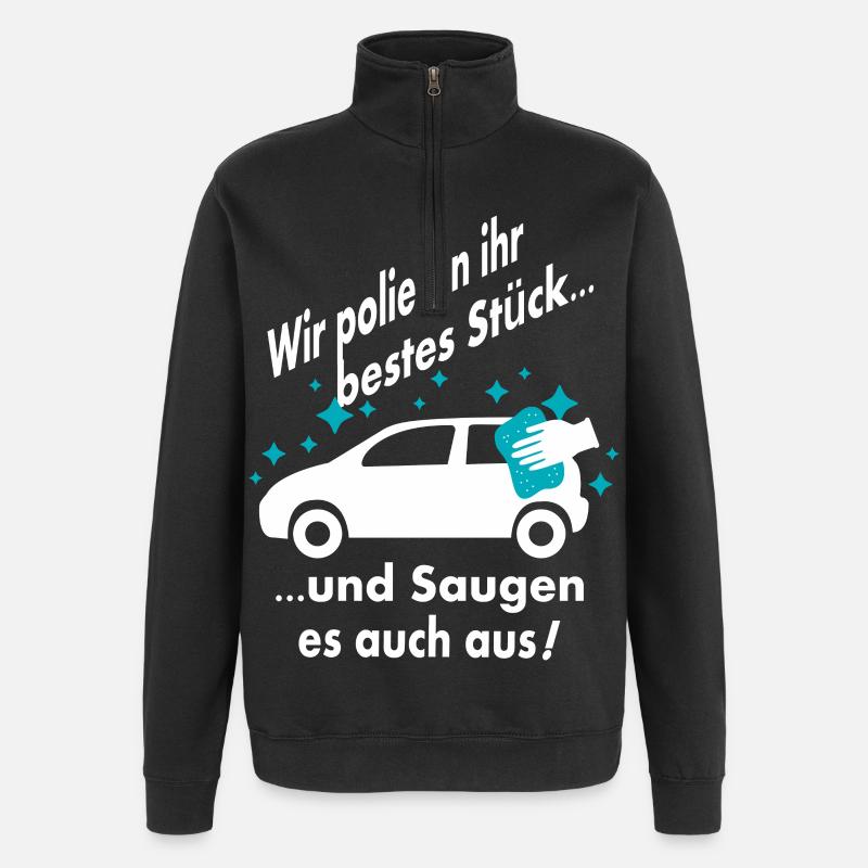 Car Laundry - Quarter-Zip Sweatshirt - black