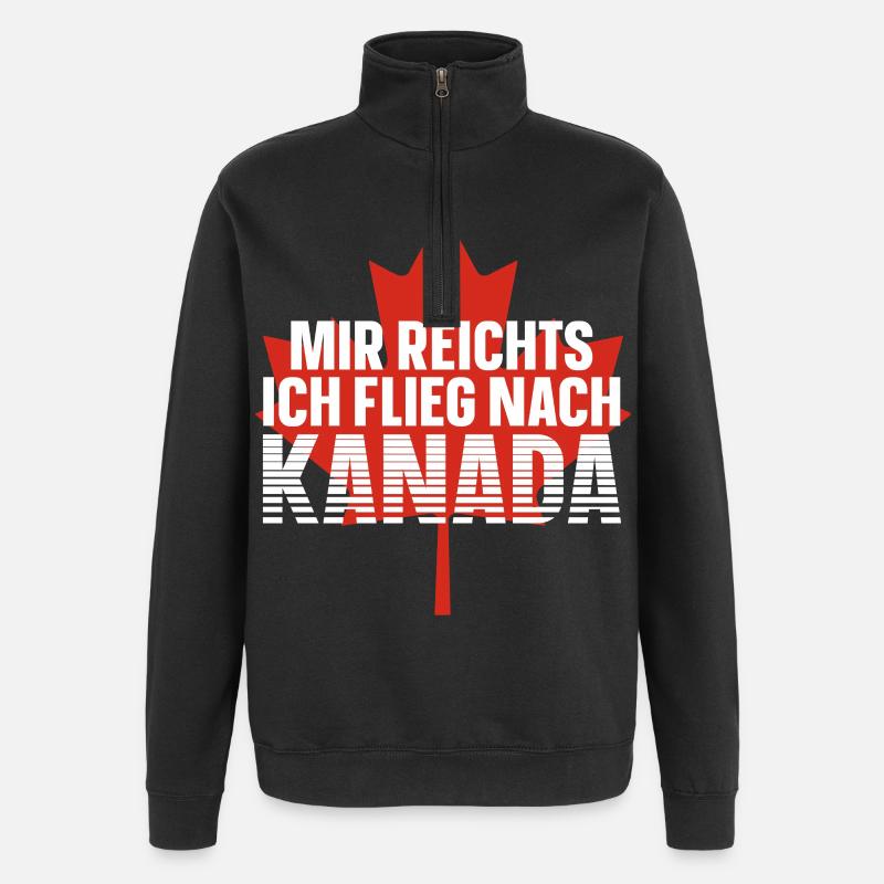 Kanada - Quarter-Zip-Sweatshirt - Schwarz