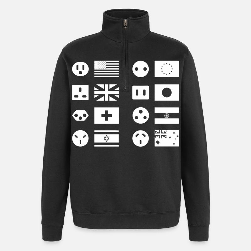 Sockets - Quarter-Zip Sweatshirt - black