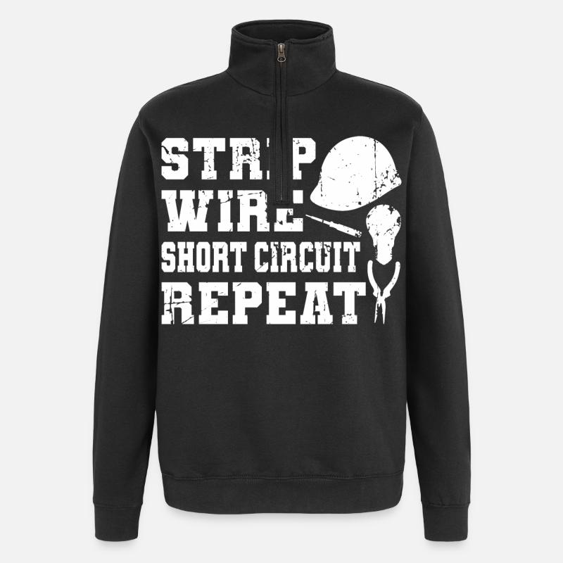 Electrical Engineer Quote - Quarter-Zip Sweatshirt - black