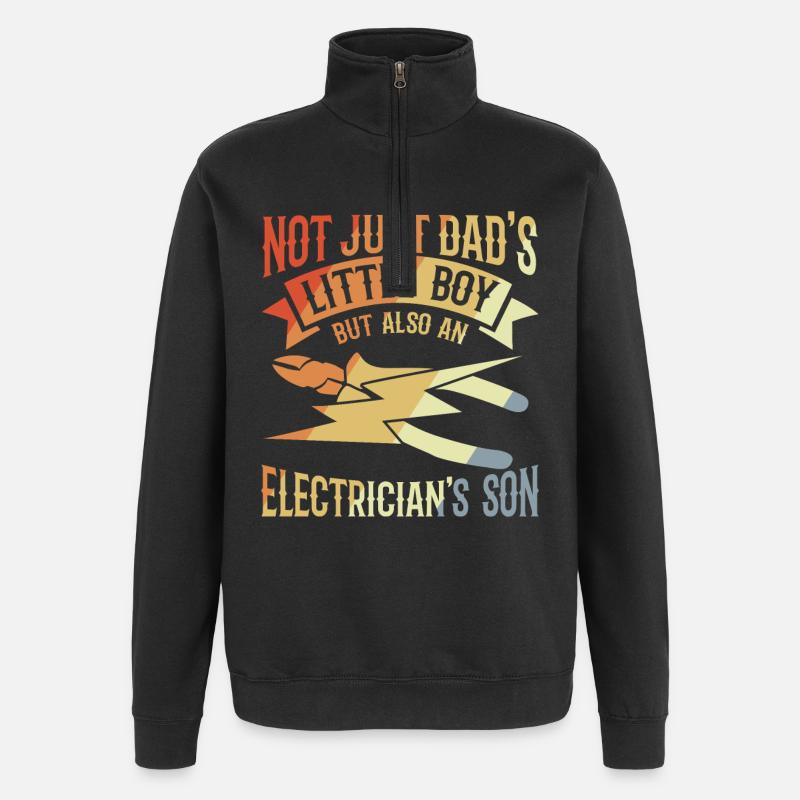 Elektriker Junge - Quarter-Zip-Sweatshirt - Schwarz