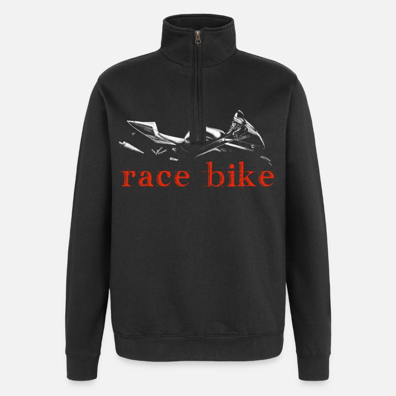 Vélo de course - Sweat à zip 1/4 - noir
