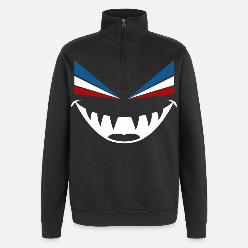 Mauvais œil Rostock - Sweat à zip 1/4 - noir