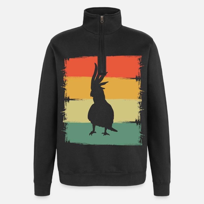 Cacatoès - Sweat à zip 1/4 - noir