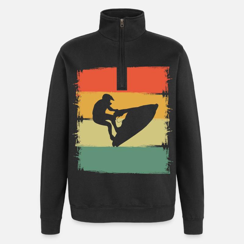 Jet ski - Sweat à zip 1/4 - noir
