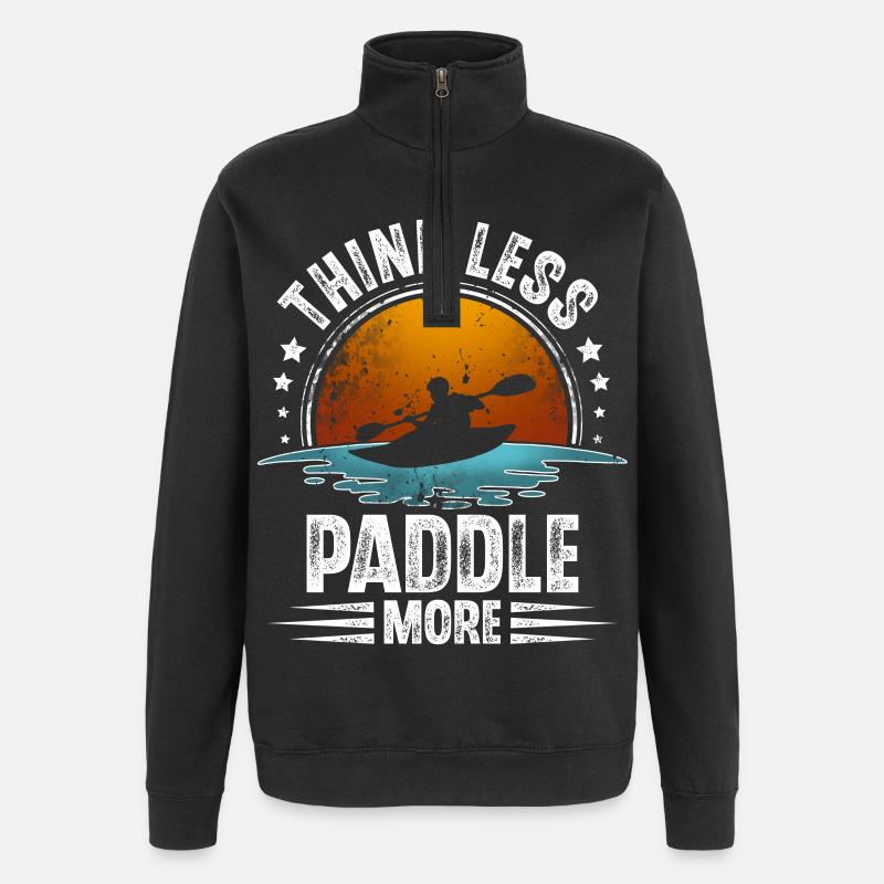 Kayak Kayaking Paddle Kayaker Kayaker - Sweat à zip 1/4 - noir