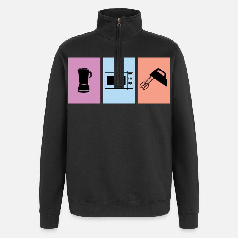 Cook - Quarter-Zip Sweatshirt - black