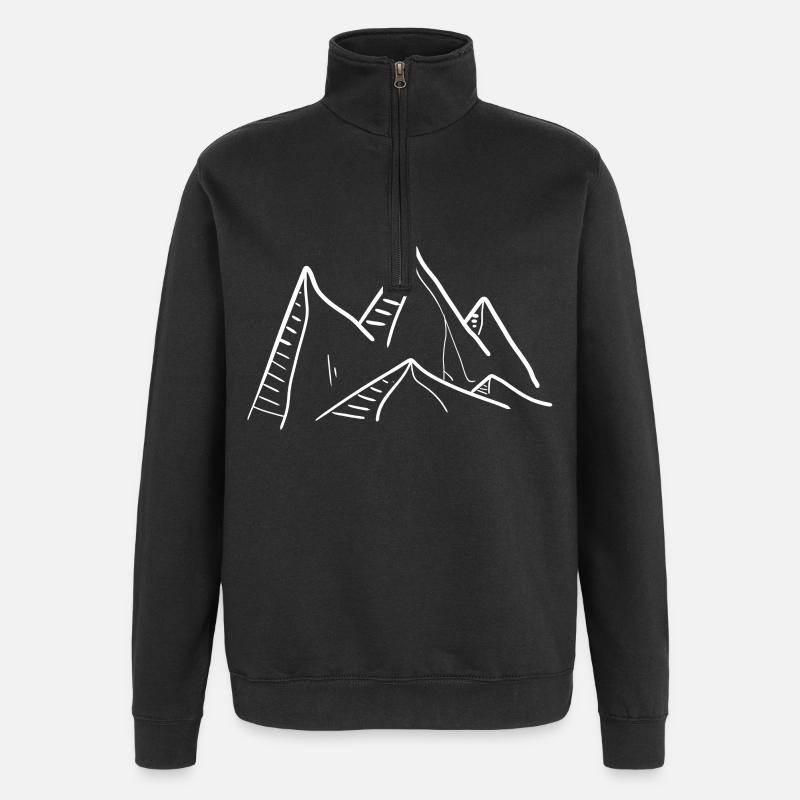 Berg - Quarter-Zip-Sweatshirt - Schwarz
