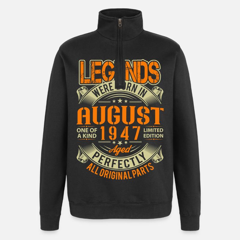 Légende d’anniversaire d’août 1947 - Sweat à zip 1/4 - noir