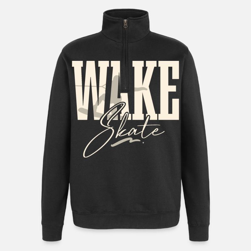 Wakeskate Wakeskating Wakeskater Wakeboard - Sweat à zip 1/4 - noir