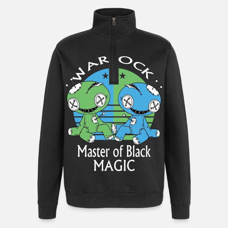 Warlock, Voodoo Doll - Quarter-Zip Sweatshirt - black