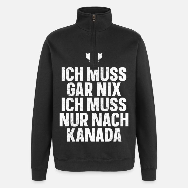 Kanada - Quarter-Zip-Sweatshirt - Schwarz