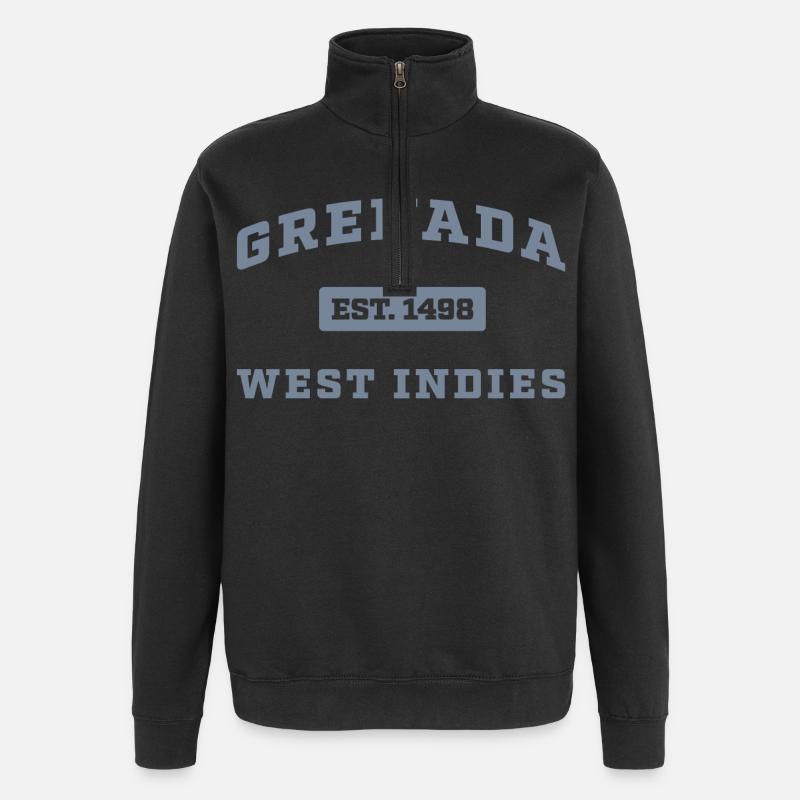 Grenada Westindien Est. 1498 - Quarter-Zip-Sweatshirt - Schwarz