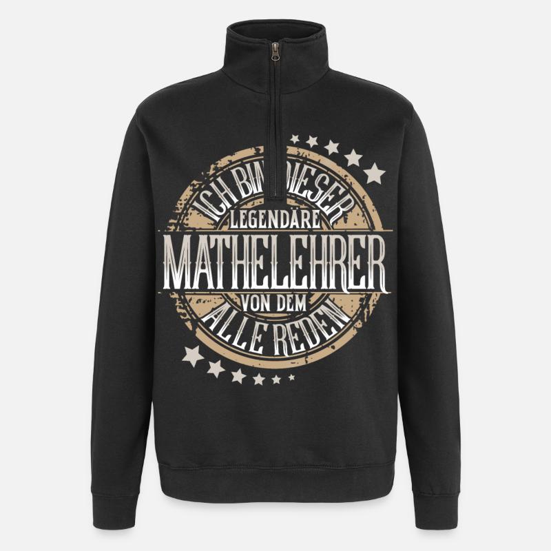 Mathelehrer - Quarter-Zip-Sweatshirt - Schwarz