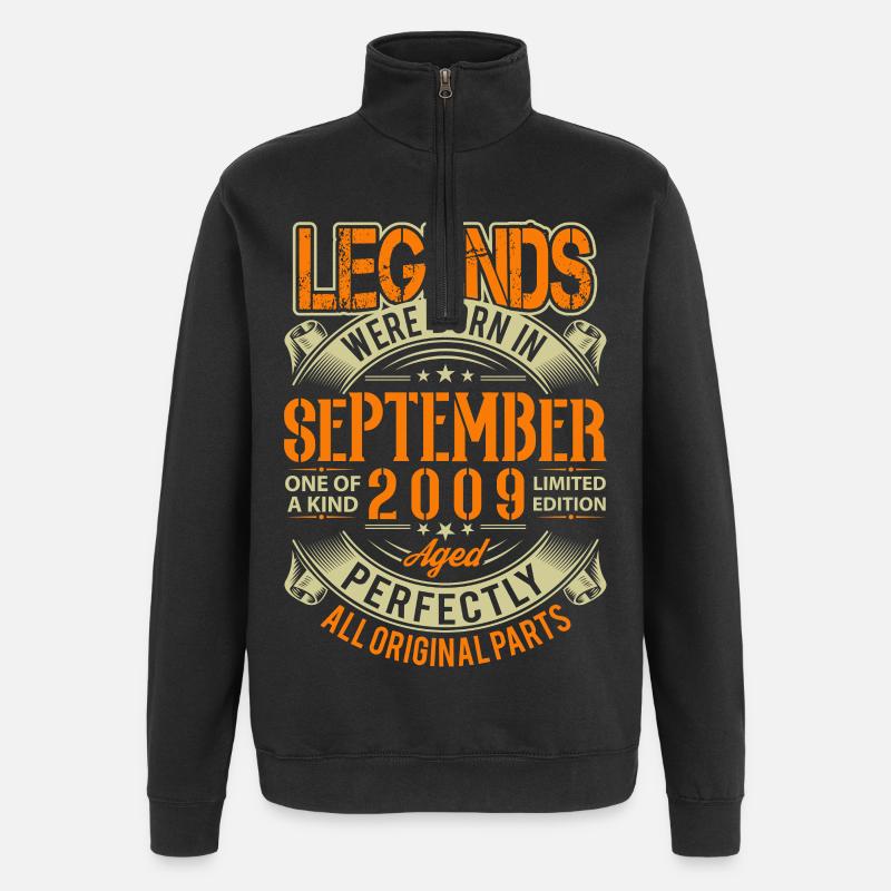 Légende d’anniversaire de septembre 2009 - Sweat à zip 1/4 - noir