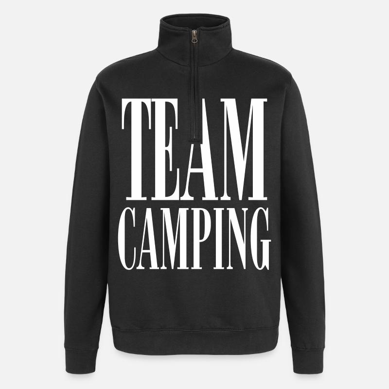 Équipe de camping Campen Camper - Sweat à zip 1/4 - noir