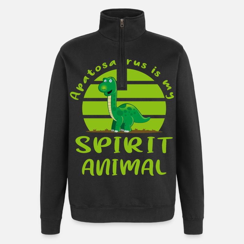 Apatosaurus - Quarter-Zip Sweatshirt - black