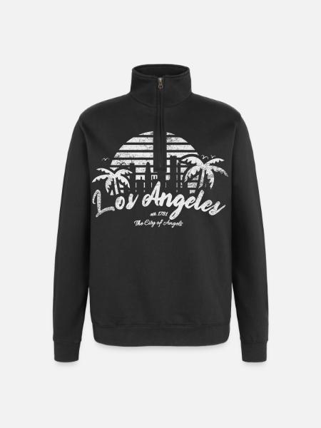 Los Angeles Sunset - Quarter-Zip Sweatshirt - black