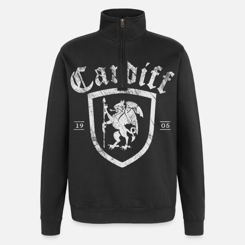 Cardiff - Sweat à zip 1/4 - noir