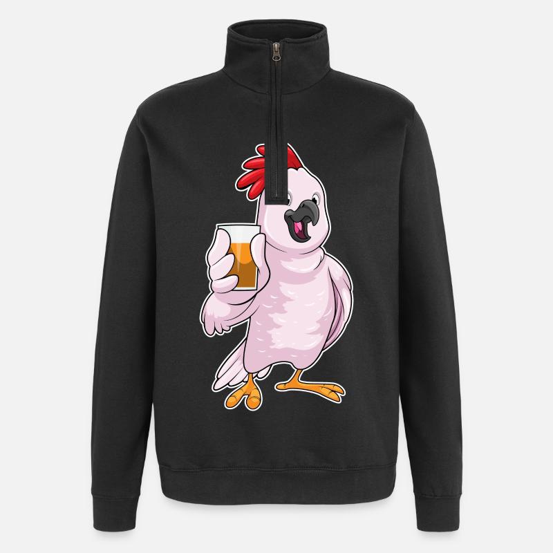 Papagei Saft - Quarter-Zip-Sweatshirt - Schwarz