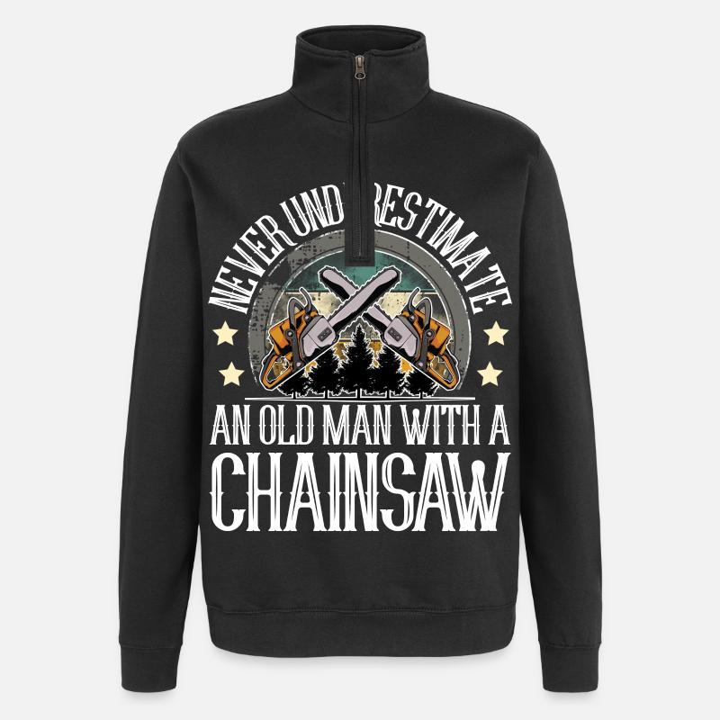 Bûcheron - Sweat à zip 1/4 - noir