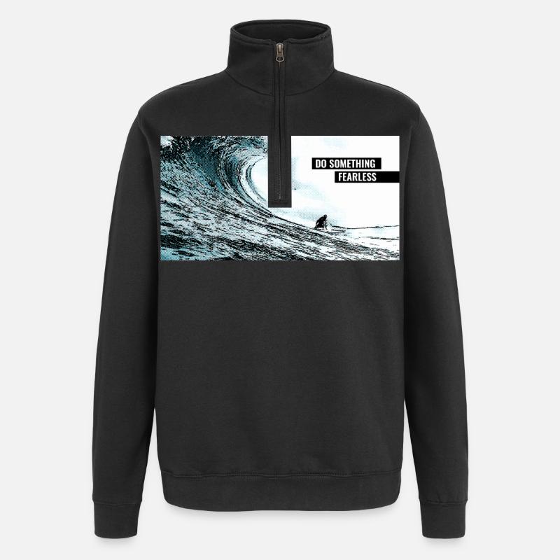 Faites quelque chose d’intrépide - Sweat à zip 1/4 - noir