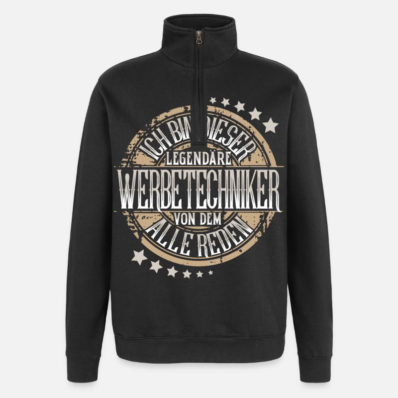 Werbetechniker - Quarter-Zip-Sweatshirt - Schwarz