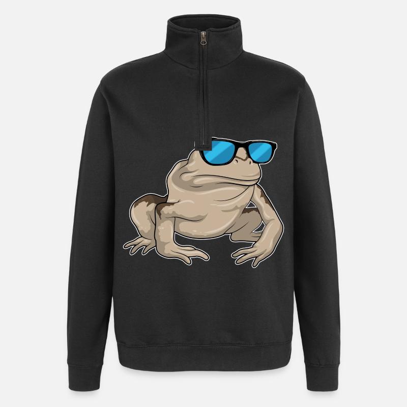 Lunettes de soleil Frog - Sweat à zip 1/4 - noir