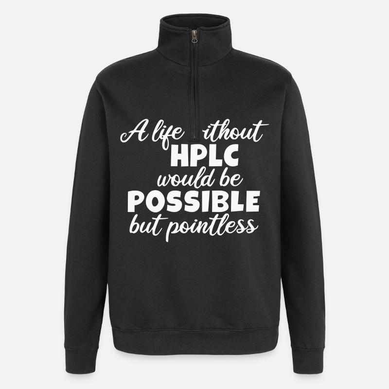 High Performance Liquid Chromatography HPLC - Quarter-Zip-Sweatshirt - Schwarz