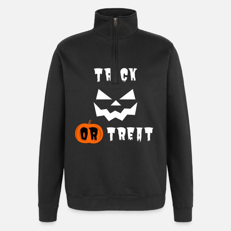 Halloween Trick or Treat - Sweat à zip 1/4 - noir