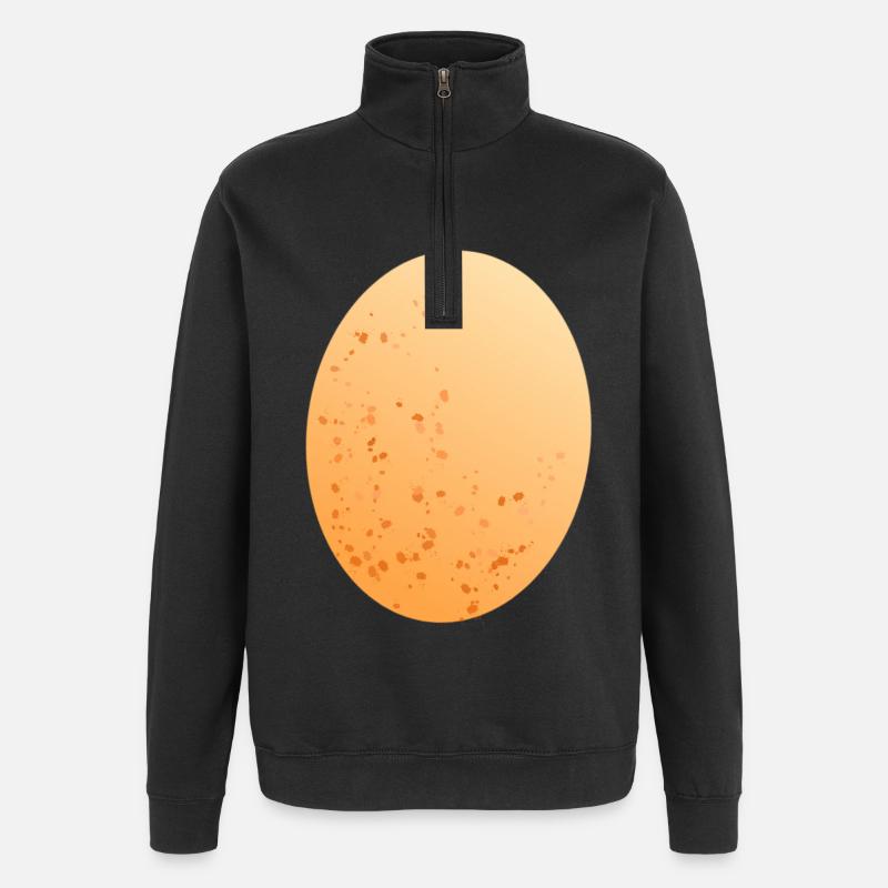 Ei Hühnerei - Quarter-Zip-Sweatshirt - Schwarz