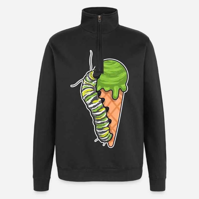 Raupe Waffeleis - Quarter-Zip Sweatshirt - black